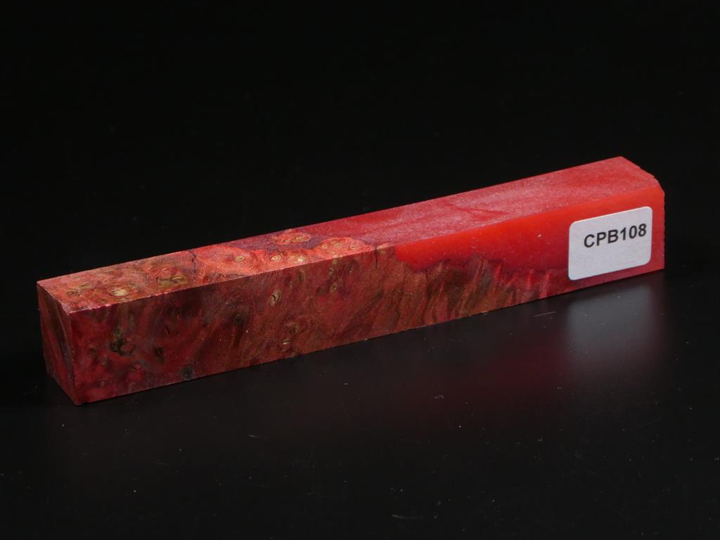 Red / Red Hybrid Pen Blank
