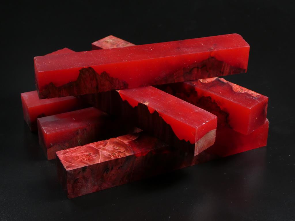 Red / Red Hybrid Pen Blank Bundle