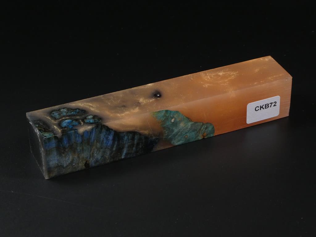 Blue / Salmon Hybrid Handle Blank or Large Pen Blank