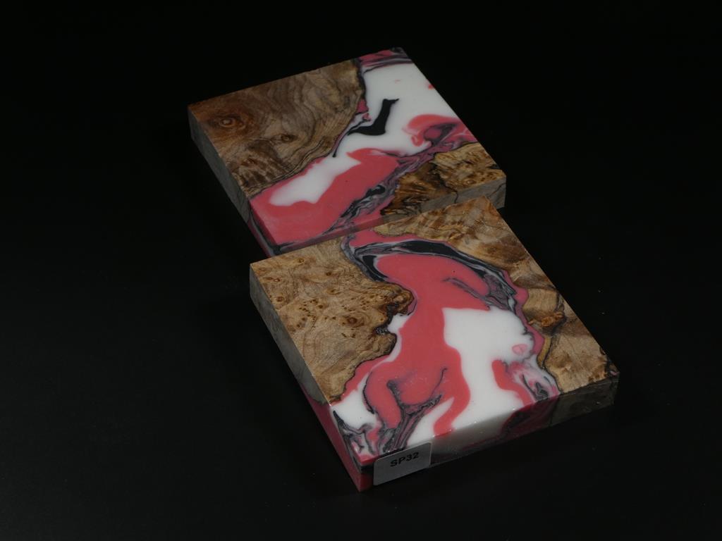 Natural / Pink, Black, White Hybrid Coaster Kit