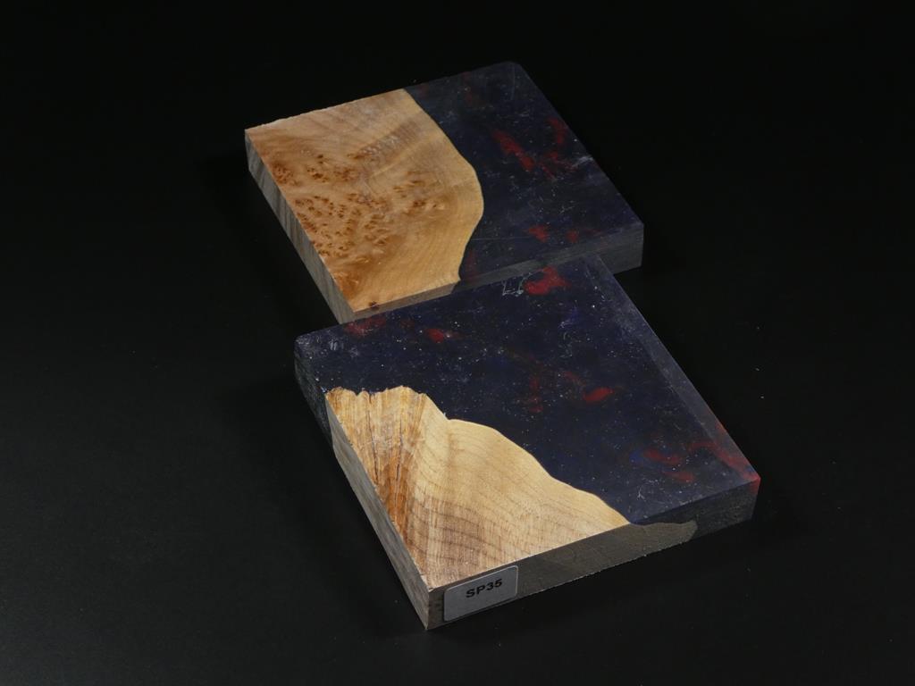 Natural / Copper, Purple, Blue, Black Hybrid Coaster Kit
