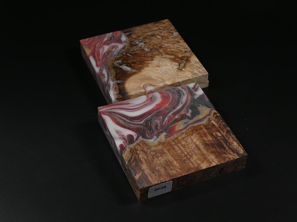 Natural / Red, White, Brown, Black Hybrid Coaster Kit