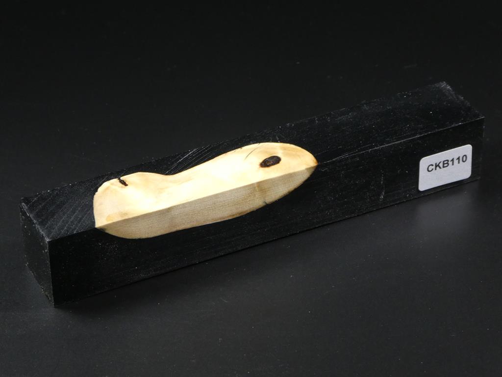 Natural / Black Hybrid Handle Blank or Large Pen Blank