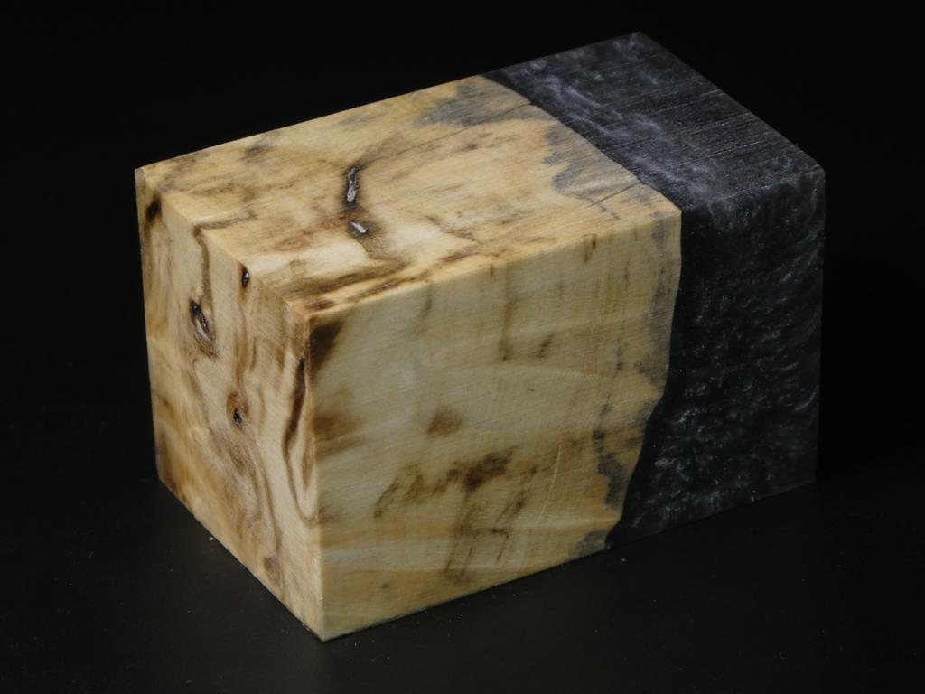 Natural / Gray Hybrid Bottle Stopper Blank