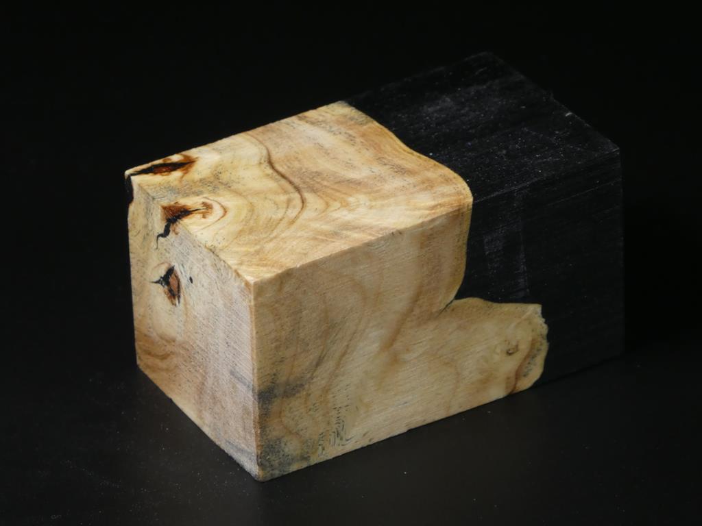 Natural / Black Hybrid Bottle Stopper Blank