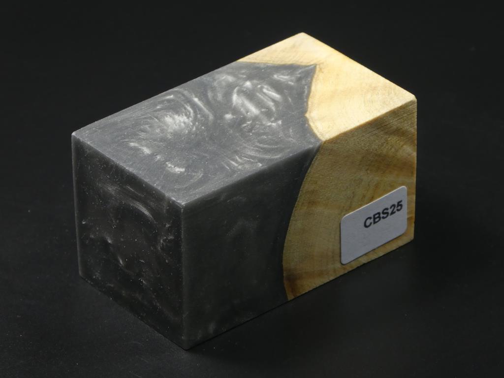 Natural / Gray Hybrid Bottle Stopper Blank