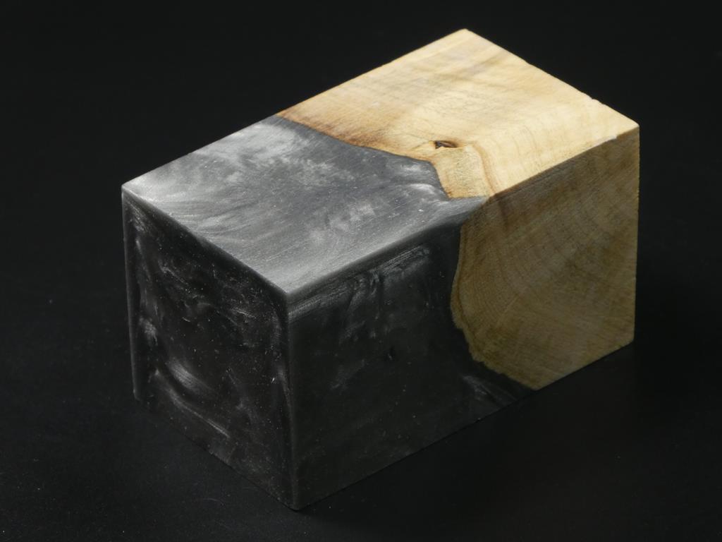 Natural / Gray Hybrid Bottle Stopper Blank