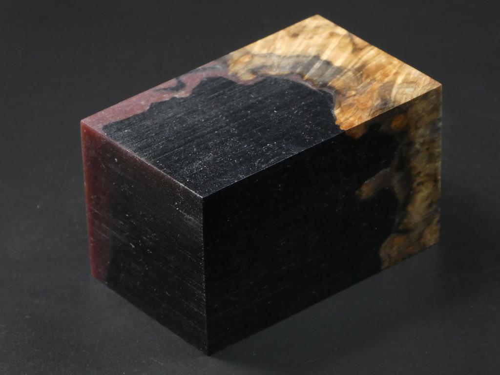 Natural / Brown & Black Hybrid Bottle Stopper Blank