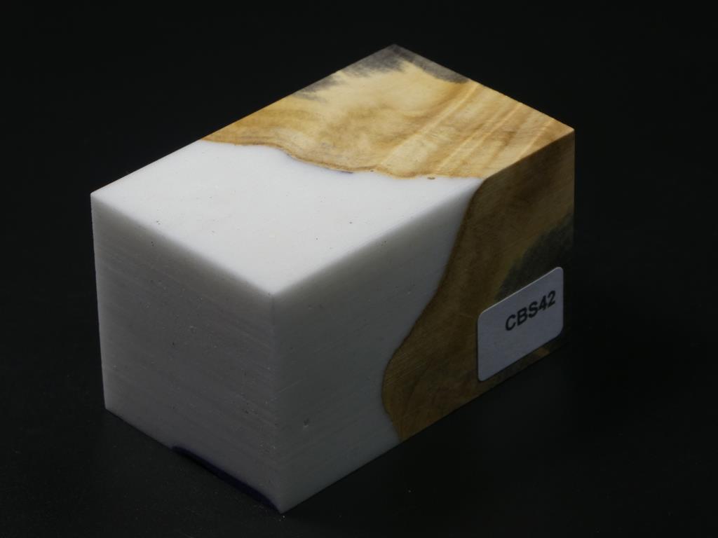 Natural / White Hybrid Bottle Stopper Blank