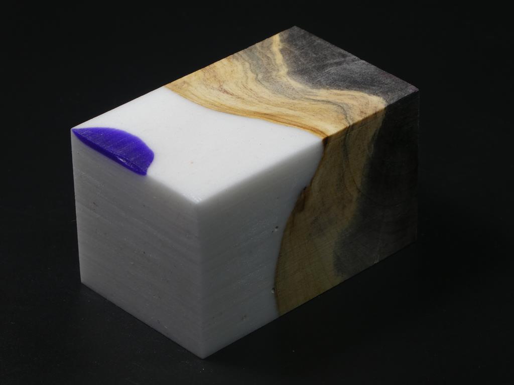 Natural / White Hybrid Bottle Stopper Blank