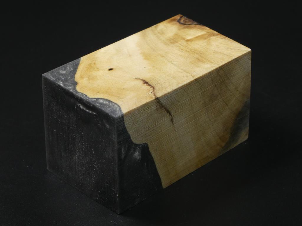 Natural / Gray Hybrid Bottle Stopper Blank