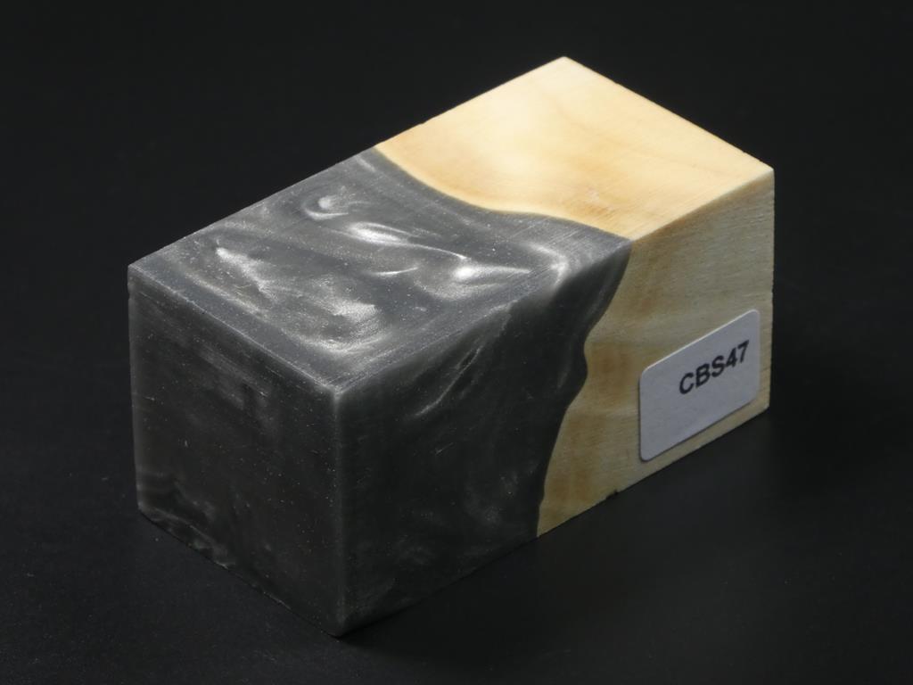 Natural / Gray Hybrid Bottle Stopper Blank