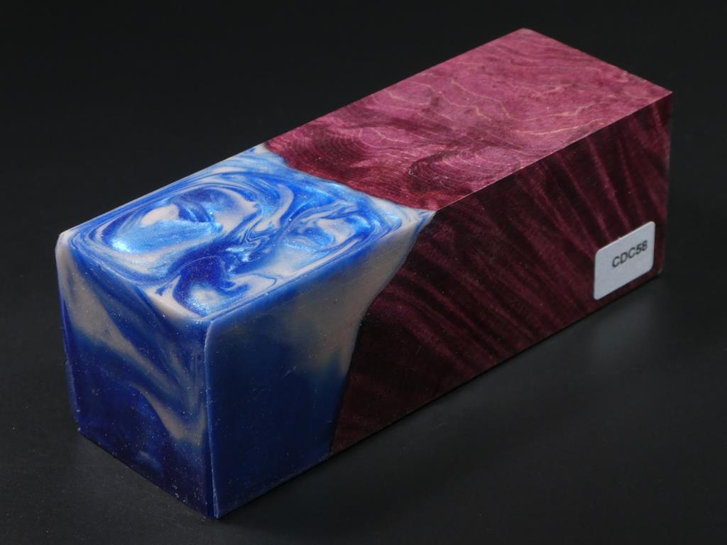 Magenta / Blue & White Hybrid Duck Call Blank