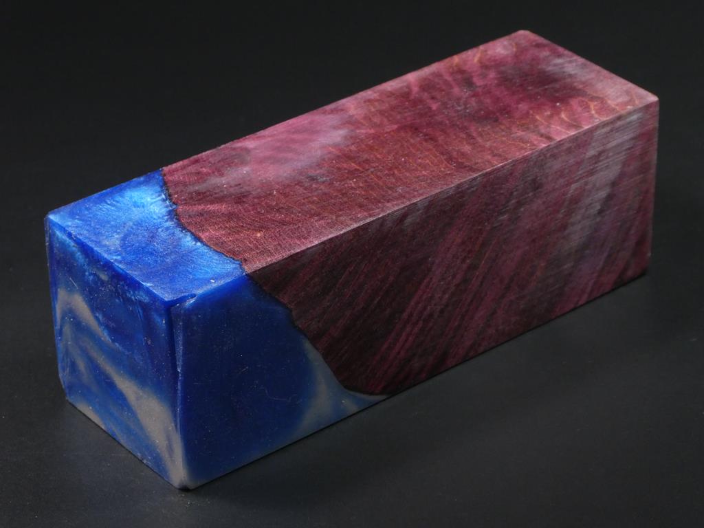 Magenta / Blue & White Hybrid Duck Call Blank