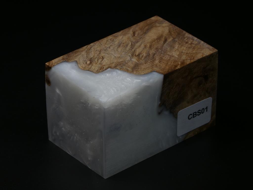 Natural / White Hybrid Bottle Stopper Blank