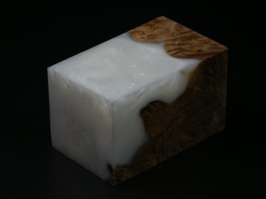 Natural / White Hybrid Bottle Stopper Blank