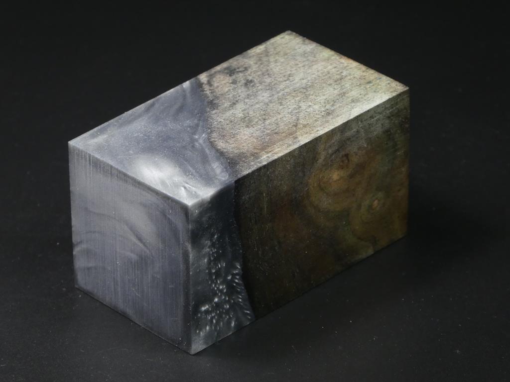 Brown & Green / Gray Hybrid Bottle Stopper Blank