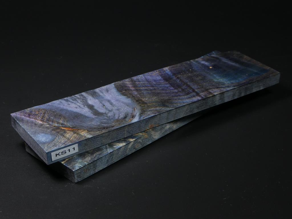 Blue & Purple Stabilized Knife Maple Knife Scales