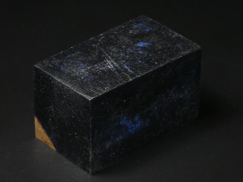 Natural / Blue & Black Hybrid Bottle Stopper Blank