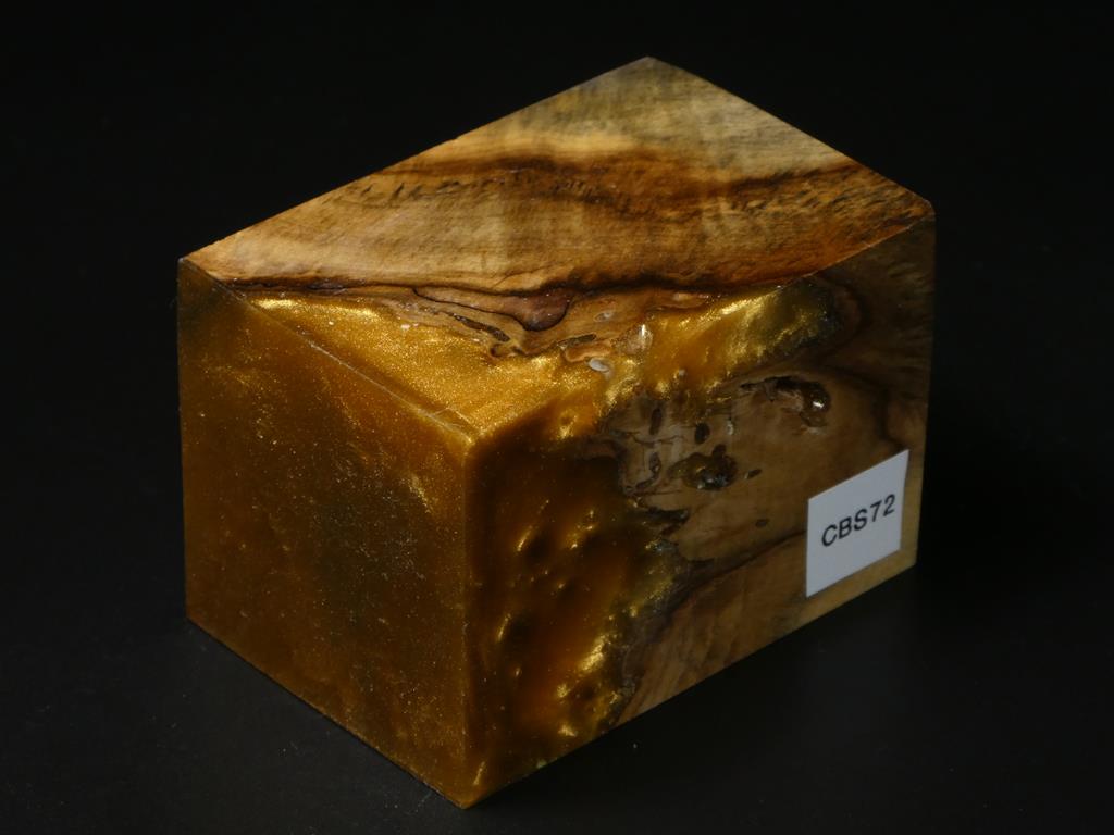 Natural / Gold Hybrid Bottle Stopper Blank