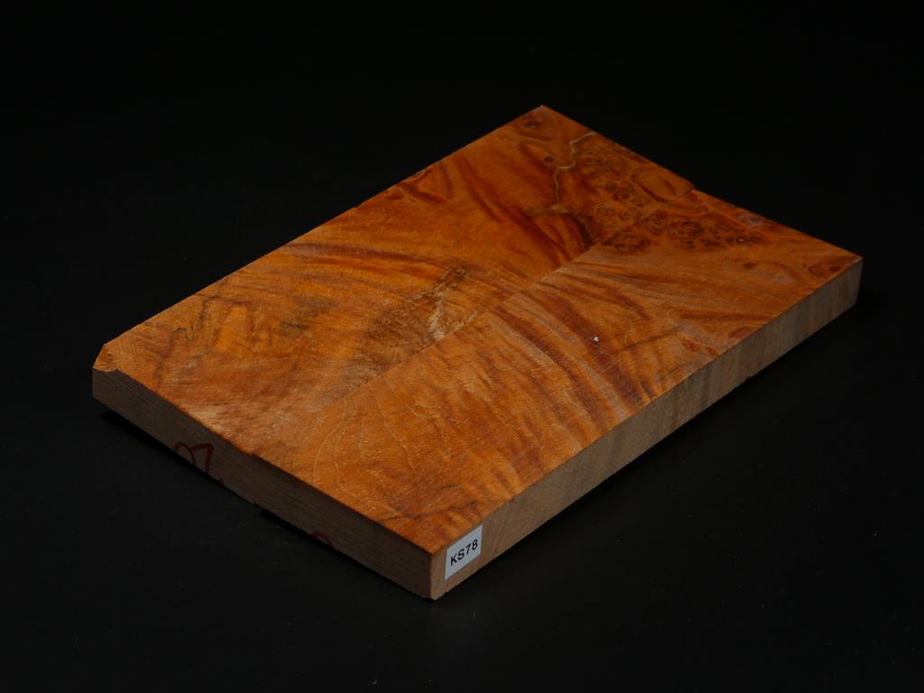 Orange Stabilized Knife Maple Knife Scales