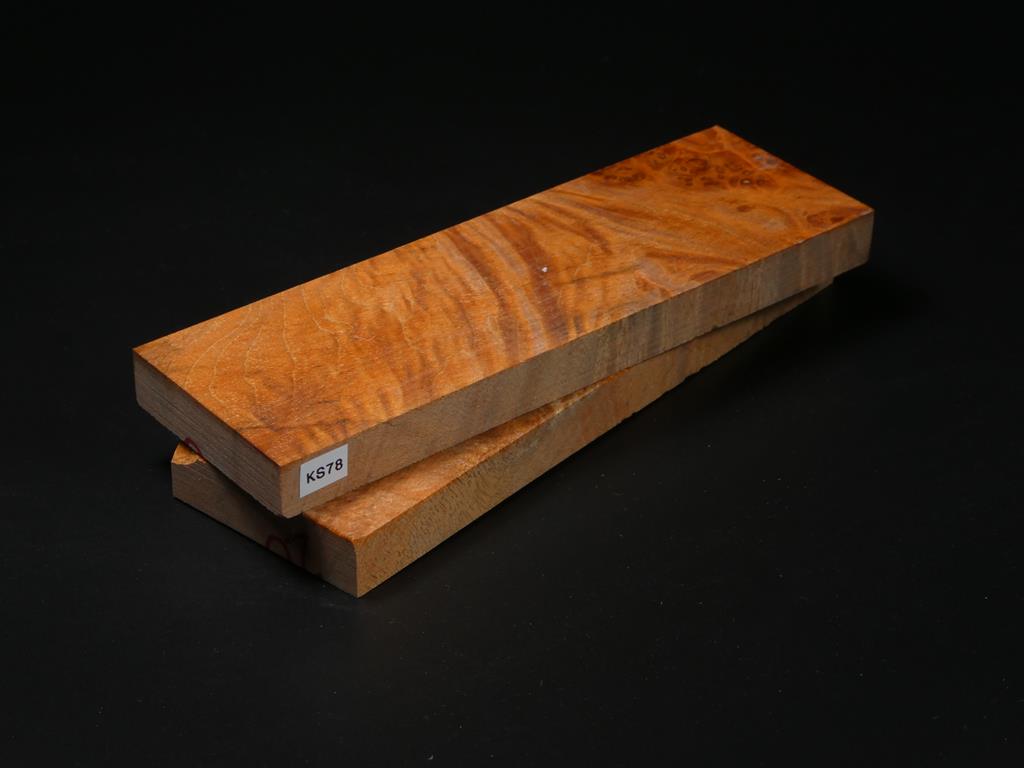 Orange Stabilized Knife Maple Knife Scales