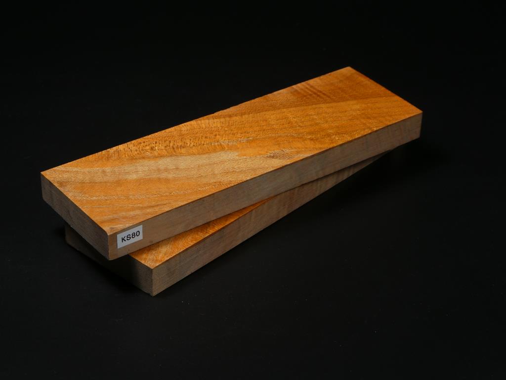 Orange & Natural Stabilized Knife Maple Knife Scales