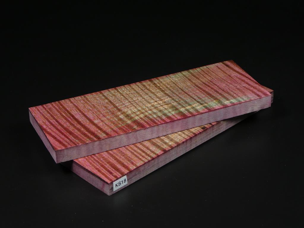 Violet, Green & Yellow Stabilized Knife Maple Knife Scales