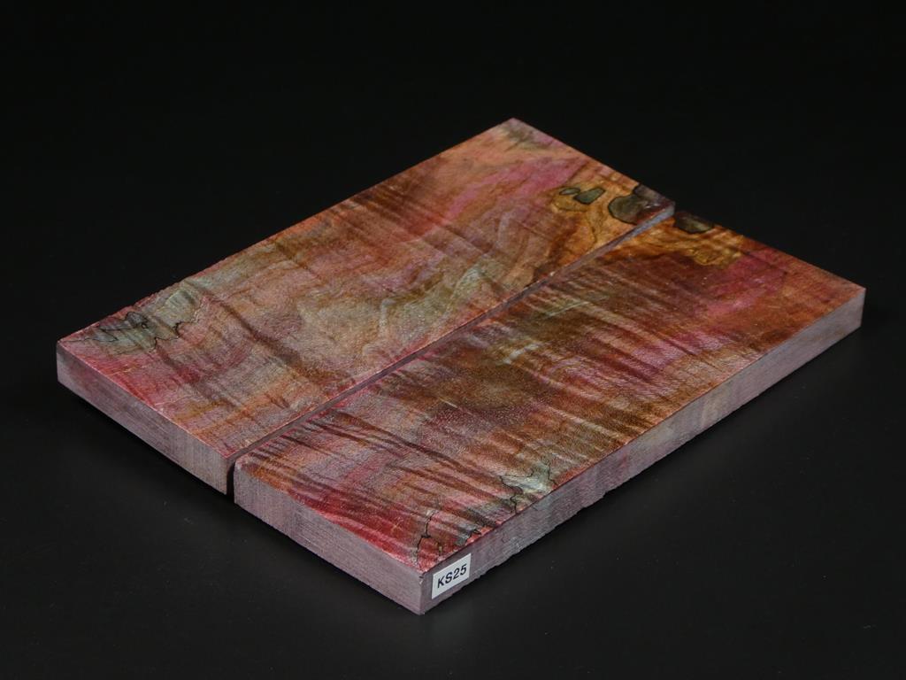 Violet & Blue Stabilized Knife Maple Knife Scales