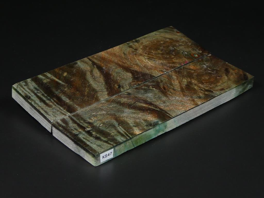 Green & Natural Stabilized Knife Maple Knife Scales