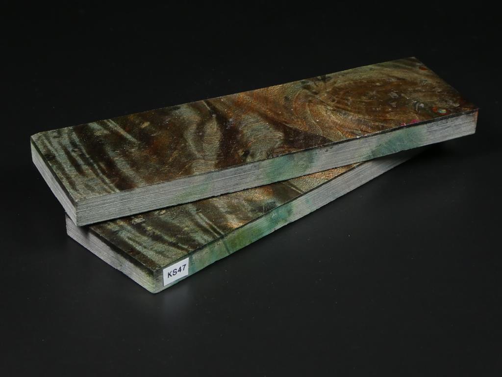 Green & Natural Stabilized Knife Maple Knife Scales