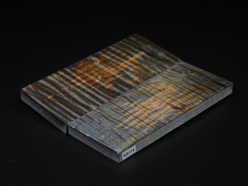 Blue & Natural Stabilized Knife Maple Knife Scales