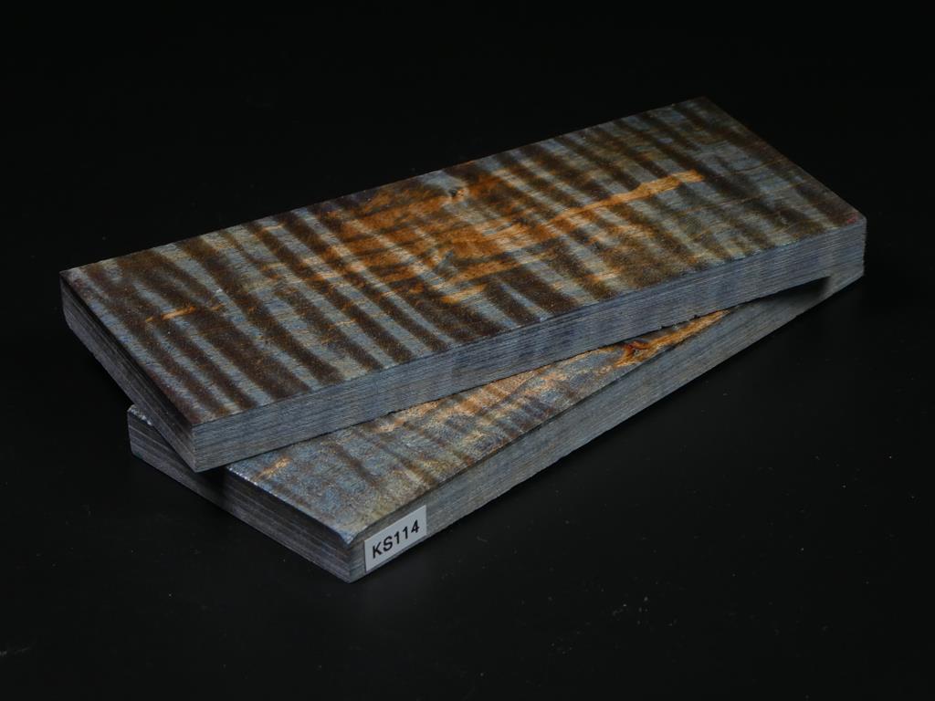 Blue & Natural Stabilized Knife Maple Knife Scales